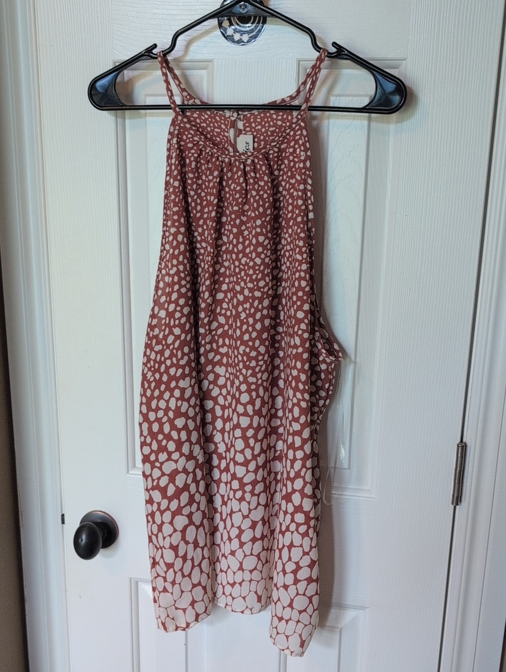 Rust Polka Dot Halter Top